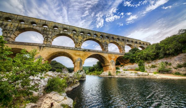 The,Aqueduct,Pont,Du,Gard,Crossing,The,Gardon,River,,Occitanie,