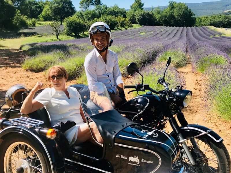 Visite Luberon insolite side-car