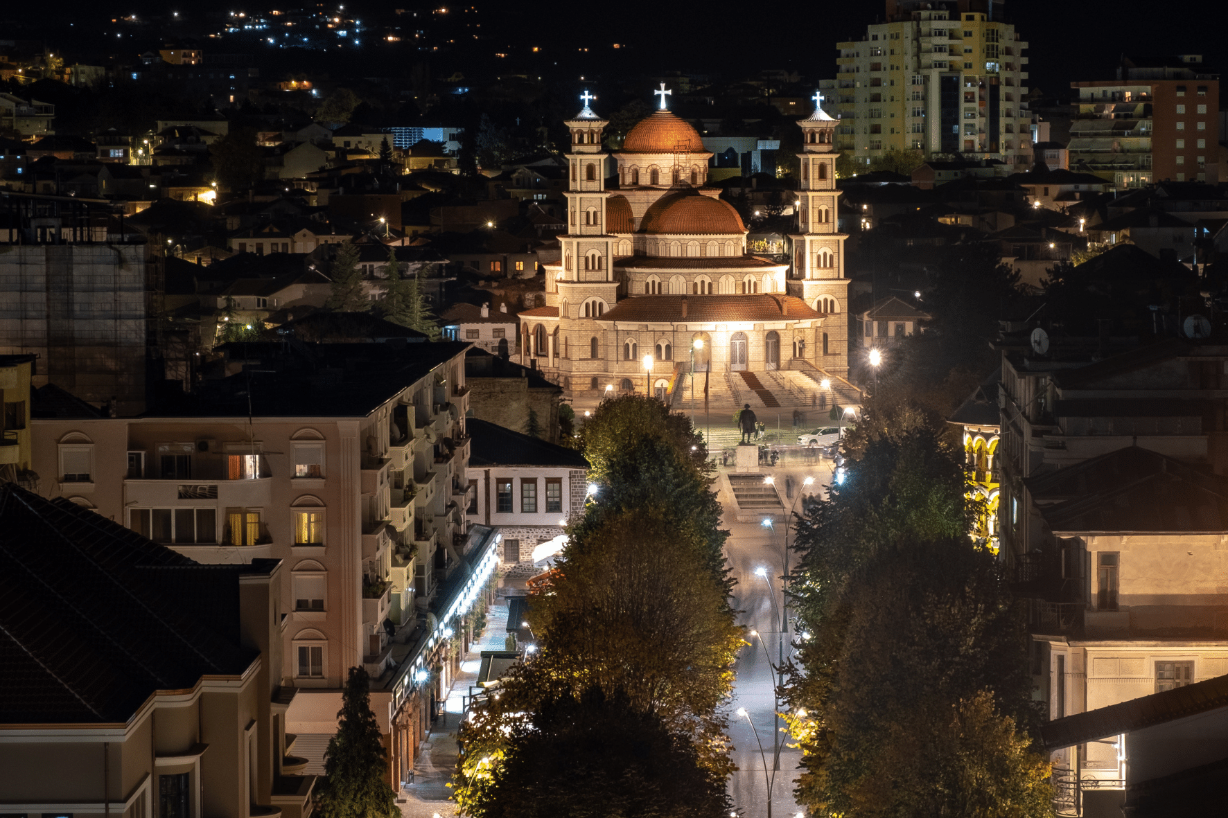 cathédrale orthodoxe de Korcë en Albanie