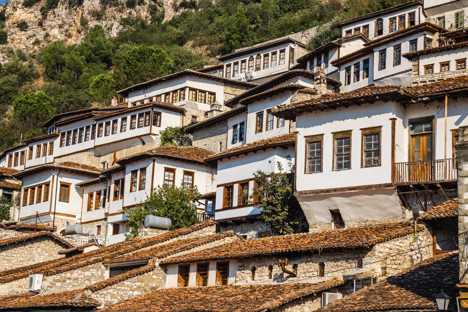 maisons ottomanes de Berat en Albanie