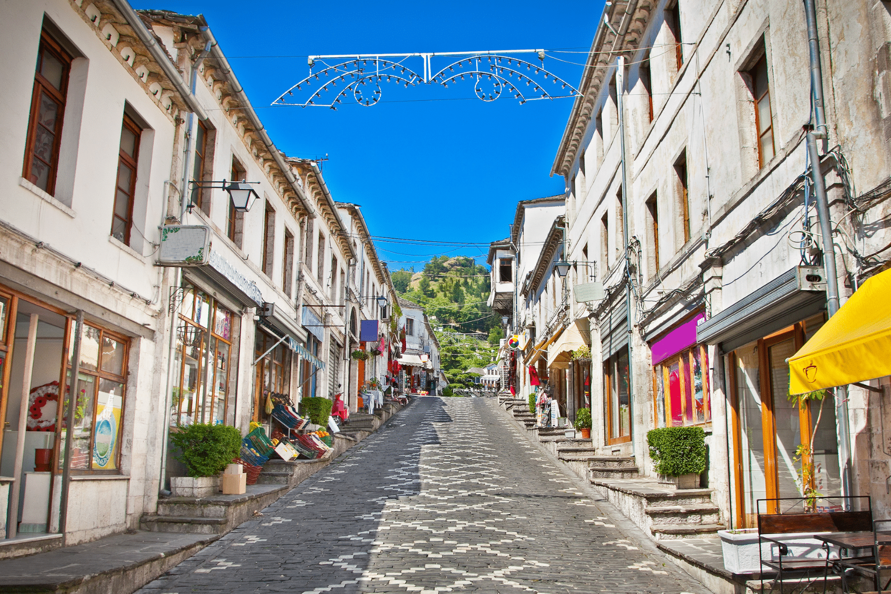 centre historique de Gjirokaster en Albanie