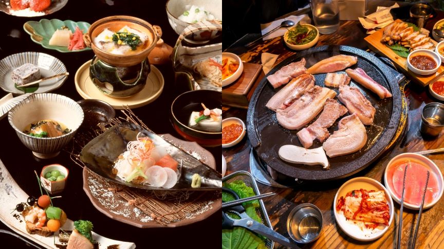 repas kaiseki japonais et barbecue samgyeopsal coréen